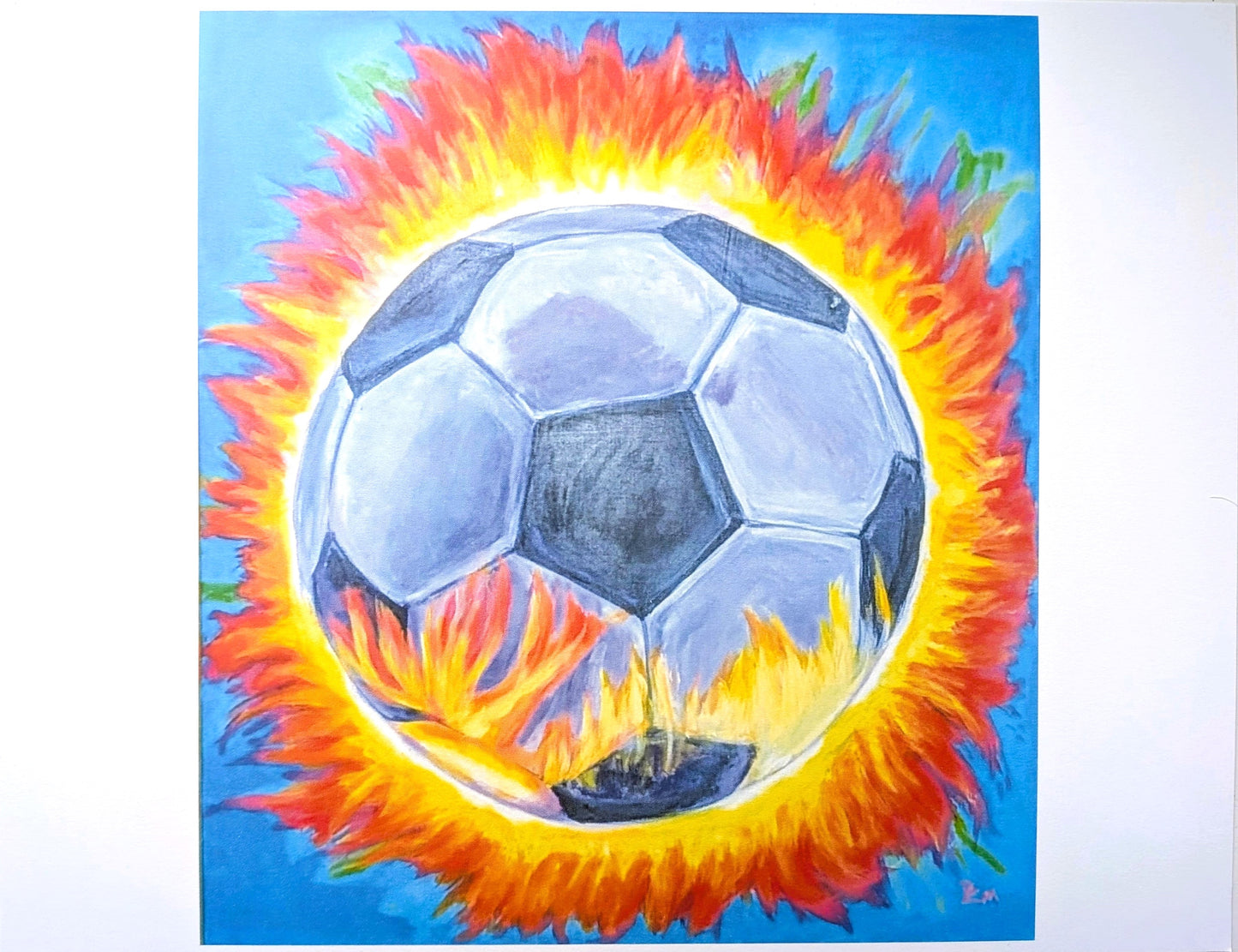 "Soccer is Fire" print