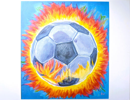 "Soccer is Fire" print